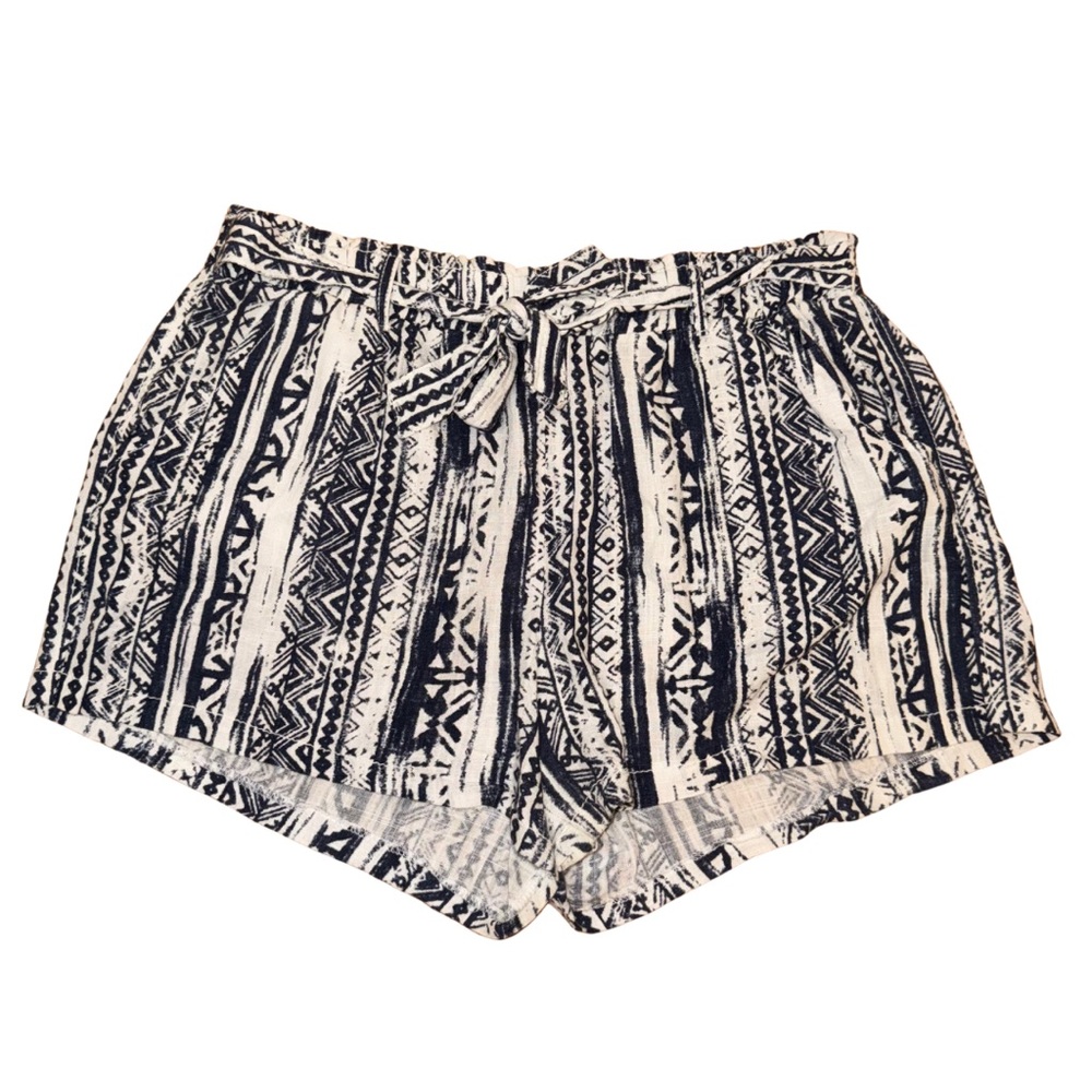 Cali1850 navy and white boho printed shorts - size XL
